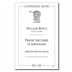 Boyce: Praise the Lord, O Jerusalem SSAATB published by Cathedral Music