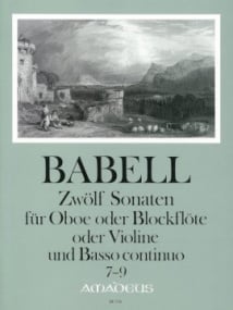 Babell: 12 Sonatas Volume 3 (7-9) for Oboe published by Amadeus