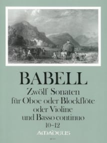 Babell: 12 Sonatas Volume 4 (10-12) for Oboe published by Amadeus