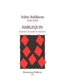 Addison: Harlequin for Soprano Saxophone published by Emerson
