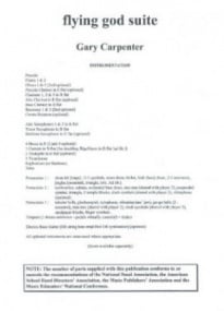 Carpenter: Flying God Suite for Wind Band published by Camden - Set of Parts