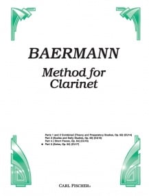 Baermann: Method for Clarinet Part 5 published by Fischer (Bettoney)