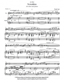Carr: Sonatina for Oboe published by Emerson