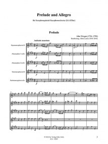 Prelude & Allegro for Saxophone Quintet published by Dohr