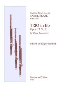 Castil-Blaze: Trio Opus 17 No. 2 for 3 Bassoons published by Emerson