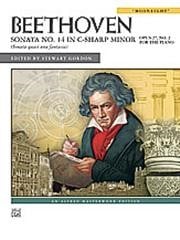 Beethoven: Sonata in C# min Opus 27 No 2 (Moonlight) for Piano published by Alfred