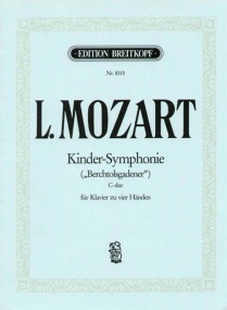 Mozart: Kinder-Symphonie for Piano Duet published by Breitkopf