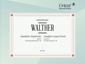 Walther: Complete Organ Works Vol. 3 published by Breitkopf