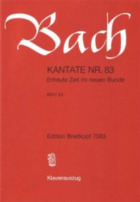 Bach: Cantata No 83 published by Breitkopf & Hartel - Vocal Score