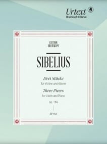 Sibelius: 3 Pieces Opus 116 for Violin published by Breitkopf