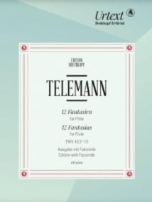 Telemann: 12 Fantasias for Flute published by Breitkopf