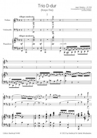 Sibelius: Trio in D Major Korpo-Trio published by Breitkopf