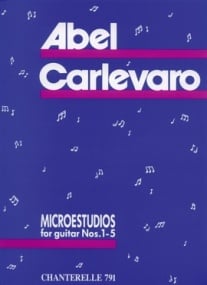 Carlevaro: Microestudios Nos. 1 - 5 for Guitar published by Chanterelle