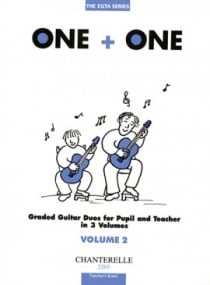 One + One Volume 2 Teachers Part for Guitar published by Chanterelle