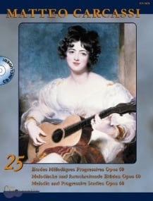Carcassi: 25 Etudes Melodiques Progressives Opus 60 for Guitar published by Chanterelle (Book & CD)