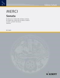 Merci: Sonata in G Minor Opus 3/4 for Bassoon published by Schott