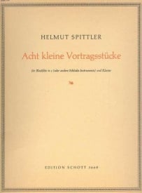 Spittler: 8 small Concert Pieces for Descant Recorder published by Schott