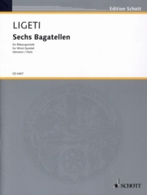 Ligeti: Six Bagatelles for Wind Quintet published by Schott (Set of Parts)