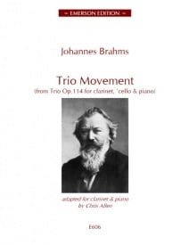 Brahms: Trio Movement from Opus 114 for Clarinet published by Emerson