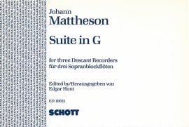 Mattheson: Suite in G for Three Descant Recorders published by Schott