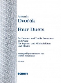 Dvorak: Four Duets Opus 38 for Recorder Duet published by Schott