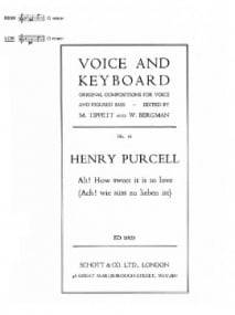 Purcell: Ah! How sweet it is to love for Low Voice in D Minor published by Schott