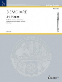 Demoivre: Twenty One Pieces for Treble Recorder published by Schott