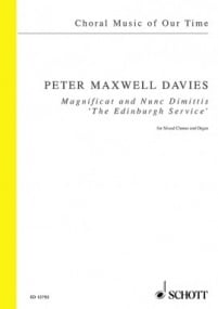 Maxwell Davies: Magnificat & Nunc Dimittis (Edinburgh Service) published by Schott