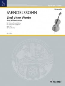 Mendelssohn: Song without Words Opus 30/3 for Cello published by Schott