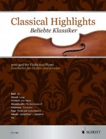 Classical Highlights for Violin published by Schott