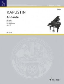 Kapustin: Andante Opus 58 for Piano published by Schott