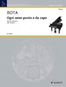 Rota: Ogni anno punto e da capo Suite for Piano published by Schott