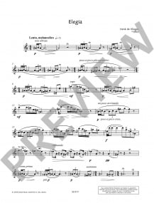 Vlieger: Elegia for Alto Saxophone published by Schott