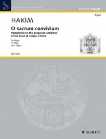 Hakim: O sacrum convivium for Organ published by Schott