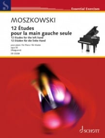 Moszkowski: 12 Etudes for the Left Hand published by Schott