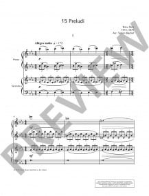 Rota: 15 preludes for Piano Duet published by Schott