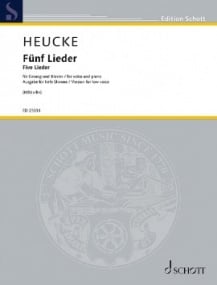 Heucke: Fünf Lieder for Low Voice published by Schott