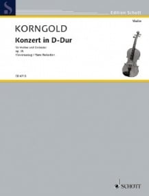 Korngold: Concerto in D Opus 35 for Violin published by Schott