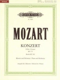 Mozart: Piano Concerto No.5 in D K175 with Rondo in D K382 published by Peters