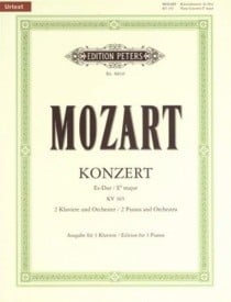 Mozart: Piano Concerto No.10 in E flat K365  published by Peters