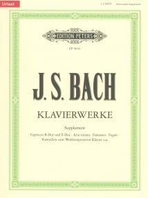 Bach: Selected Works for Piano published by Peters