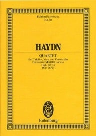 Haydn: String Quartet in D Minor Opus 76/2 (Study Score) published by Eulenburg