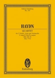 Haydn: String Quartet F major Opus 77/2 Hob. III: 82 (Study Score) published by Eulenburg