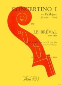 Breval: Concertino No 1 in F for Cello published by Delrieu