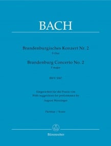 Bach: Brandenburg Concerto No. 2 in F major BWV1047 published by Barenreiter - Full Score