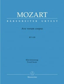 Mozart: Ave verum corpus (K618) SATB published by Barenreiter