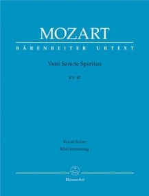 Mozart: Veni Sancte Spiritus (K47) published by Barenreiter Urtext - Vocal Score
