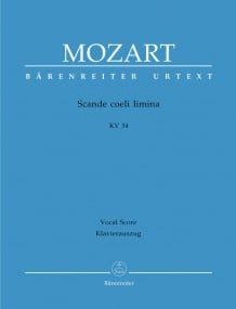 Mozart: Scande coeli limina (K34) published by Barenreiter Urtext - Vocal Score