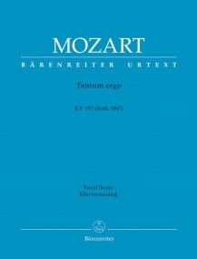 Mozart: Tantum ergo in D (K197) published by Barenreiter Urtext - Vocal Score