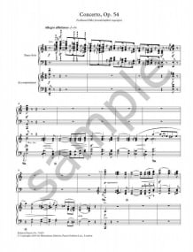 Schumann: Concerto in A minor Opus 54 for Two Pianos published by Peters Edition